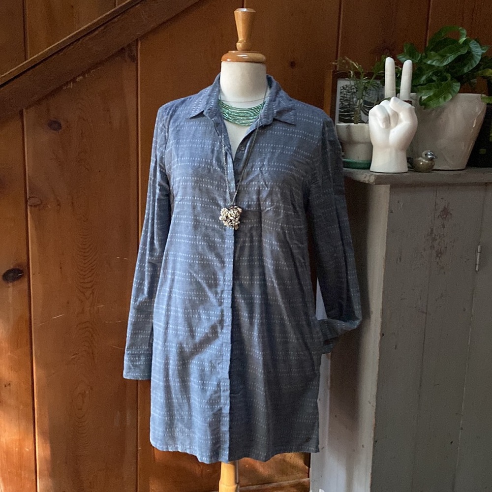 Roxy “Mountain & Waves” Button Up Shirt Dress